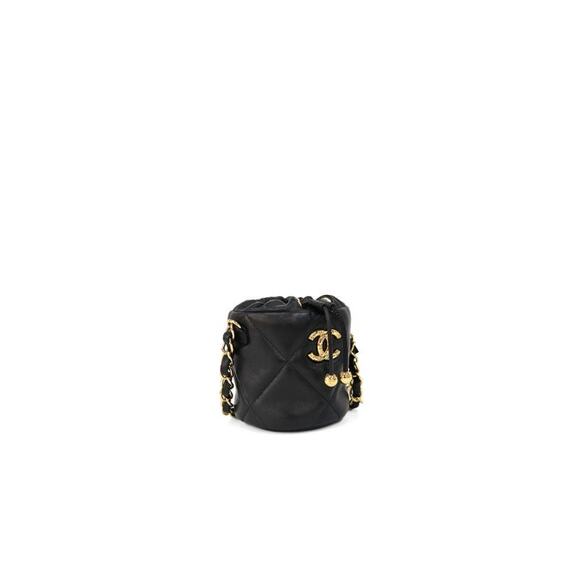 CHANEL Black Mini Bucket Chain Bag A-A30446 - Picture 2 of 12